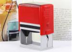 Denasow Square 75x38mm Red/Black Plastic Self-inking Big Custom Return Address