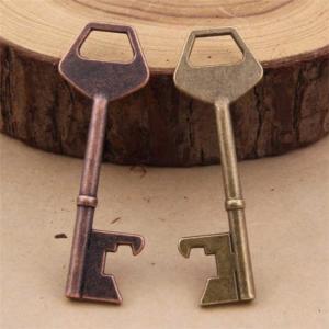 Wholesale Die Casting Innovative Wedding Favor Engrave Antique Key Shape Beer Bottle Opener Keychain, Cheap Promotion Gift from china suppliers