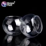 Round ball shape plastic cup dessert pudding,wholesale disposable clear plastic