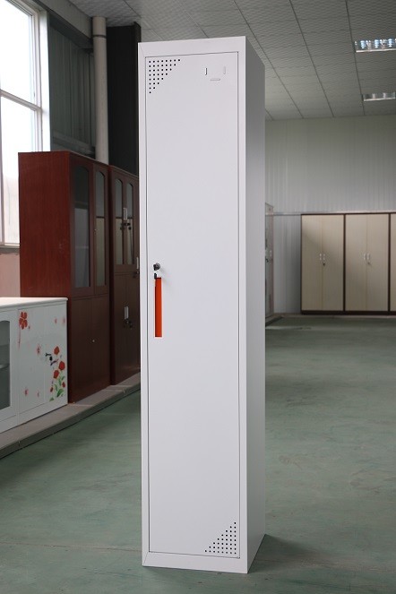 Single Door Steel Office Lockers Electrostatic Powder Coating 0.6mm Thick