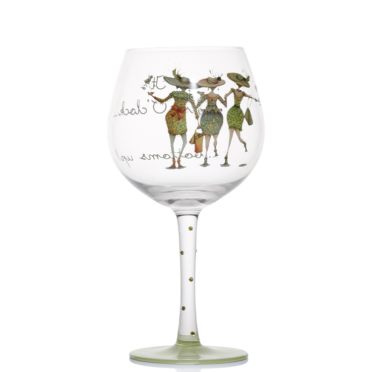 Customized Goblet Wedding Decoration Funny Couple Sisters Home Luxury Glass Gift