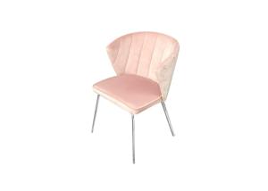 Wholesale Pink 790mm Modern Leisure Chair With Chrome Metal Steel Leg from china suppliers