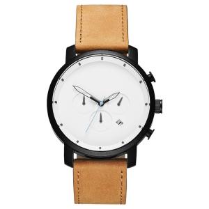 Wholesale Tan leather strap 5atm water proof quartz stainless steel back watch from china suppliers