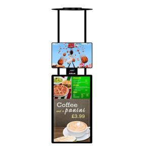 Wholesale AC 110V ~ 240V Digital Signage Kiosk Double Screens LCD Player Brightness 400cd / M * 2 from china suppliers