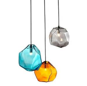 Wholesale Stone Shape Glass Pendant Light / Modern Irregularity Restaurant Hanging Lights from china suppliers