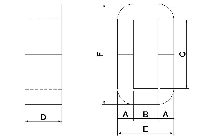 KMAC-1000 high quality Amorphous C Core for 1.6KHz middle frequency transformer