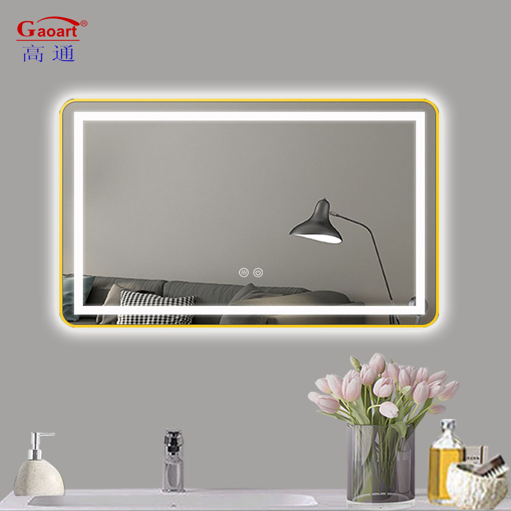 Touch Switch LED Illuminated Mirror for Fogless Showers and Wall Mounting Makeup