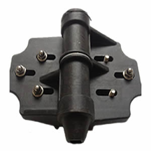 A self-closing-polymer hinge for steel fence gate