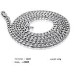 Fashion Titanium Steel 5mm Curb Chain Necklace Korea Style (CE481)