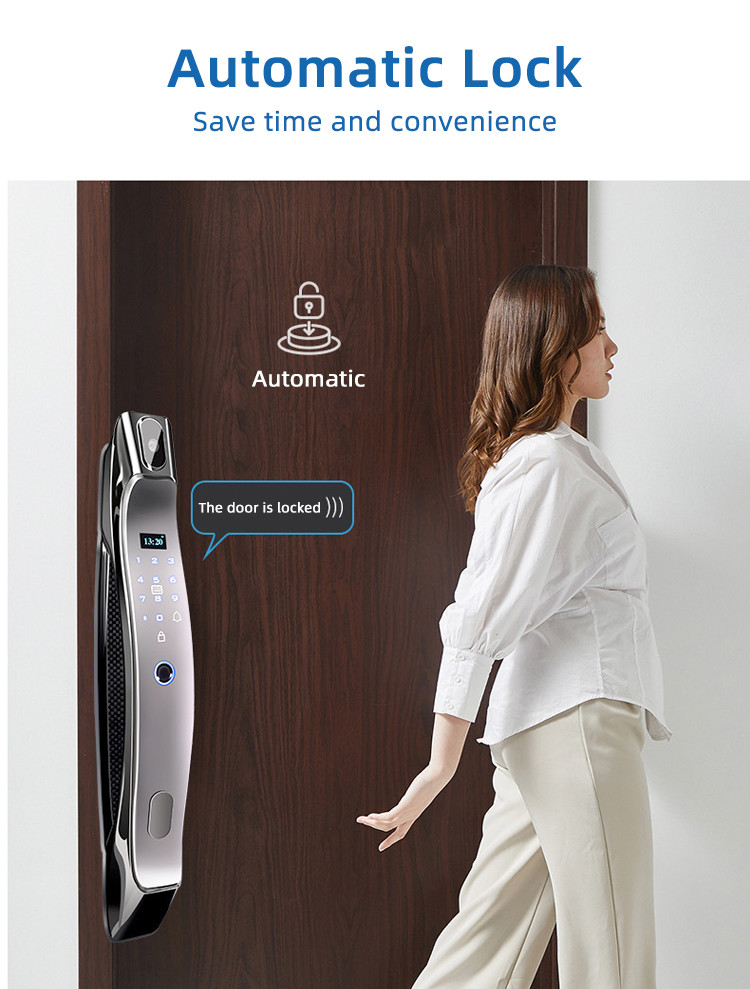 Wireless Smart Camera Door Lock Tuya Deadbolt Lock With Camera