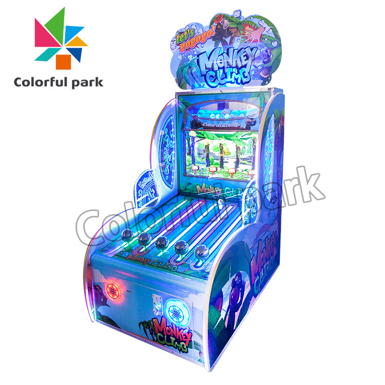 Monkey Climb Arcade Ticket Machine Squirrel Push FRP Material For Game center