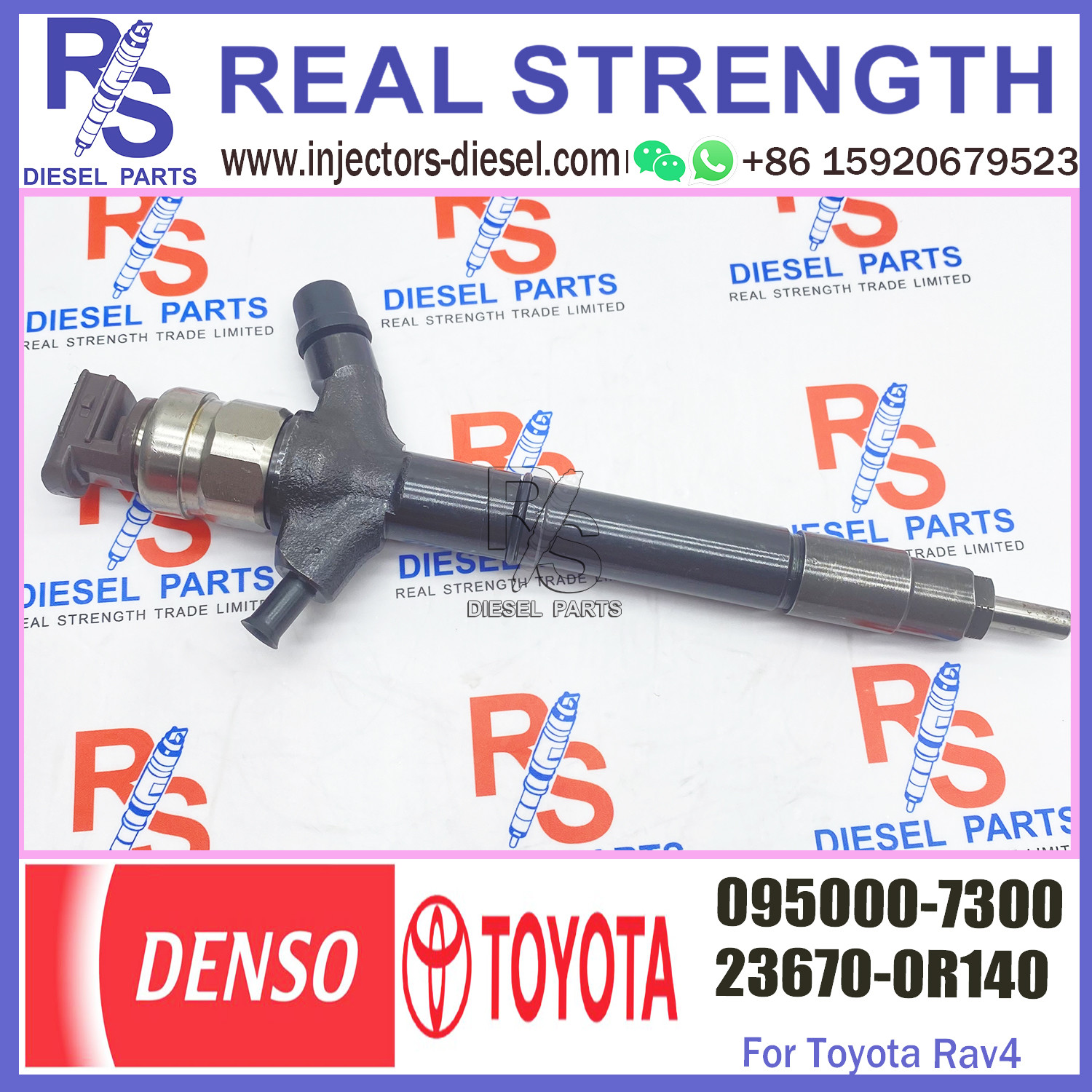 Common Rail Fuel Injector 23670-0R140 23670-0R190 095000-7300 for TOYO-TA 1AD-FTV