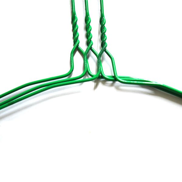 Green Shirt Fixed Hook 2mm 16 Inch Laundry Wire Hanger