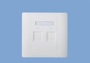 Wholesale Dual Port Keystone Jack Faceplate , RJ45 Module Faceplate 86*86 White Color from china suppliers