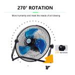 Chargeable Solar Powered Panel Fan 12W AC Charging 3 Durability Eco Friendly