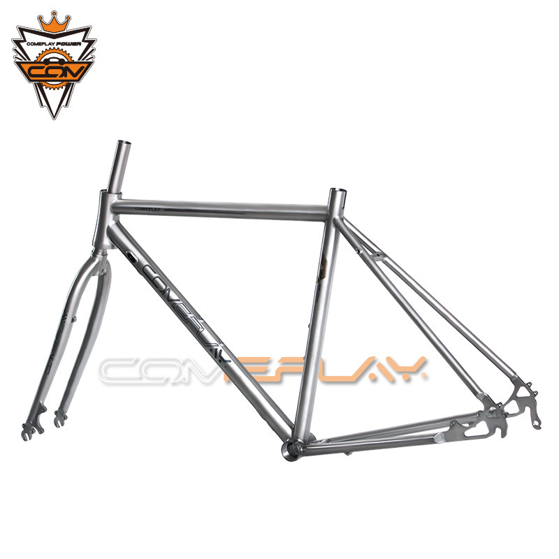 Custom Titanium Bike Frame Travel Bicycle Disc Brake Compatible To 25c / 28c