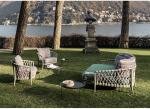 Soft Doll Cotton Cushion Modern Style Garden Rope Rattan Sofa Sets For Balcony