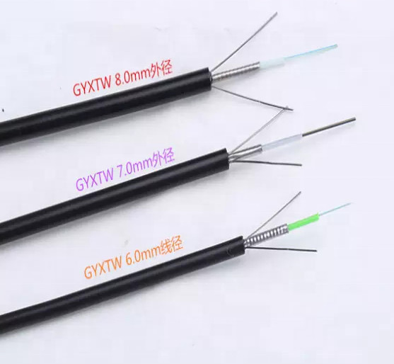 1MM Steel Wire Strength 2 4 8 12 24 Core Outdoor Fiber Optic Cable GYXTW