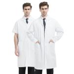 Customizable Logo Long Sleeve Smock Doctor Pharmacy Uniform White