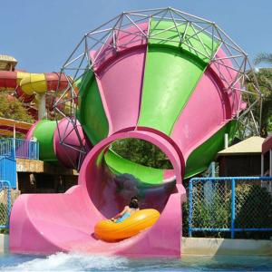 Childrens Trumpet Water Slide Fibreglass Swimming Pool Slide For 5 - 8 Passenger