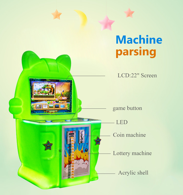 Mini Pat Music Kids Video Game Machine Coin Pusher Capsule Toy Game Machine