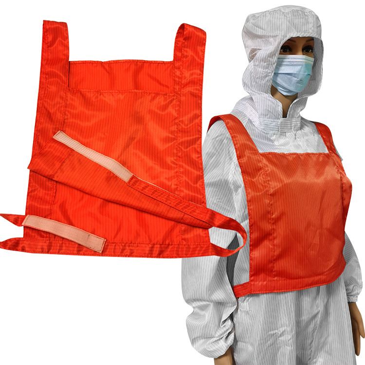Cleanroom Dust Free ESD High Visibility Safety Vest Conforms To IEC 61340 Standard