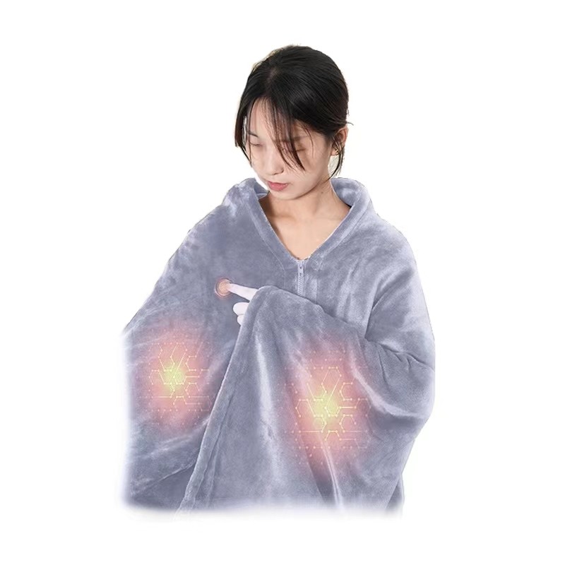 Portable Electric Heated Blanket Graphene Infrared Heat Blanket USB Charging Convenience