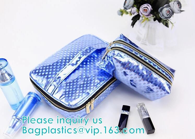 HANDBAG,PORTABLE WASH POUCH Promotional PVC/EVA cosmetic Bag with Handle,PVC Bedding Blanket Bag with Handle, makeup bag