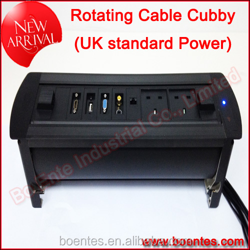 Motorized Cable Cubby/Electric Desktop Socket/Automatic Tabletop Socket