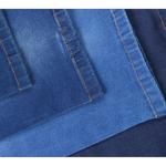 Indigo Printed Organic Denim Fabric 98% Cotton 2% Spandex 315g