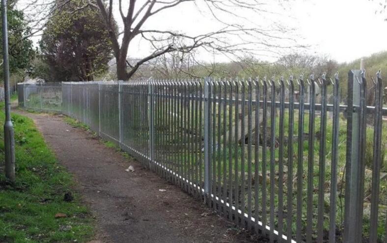 1.8m High Powder Coating Galvanized Palisade Fencing D Section Pale