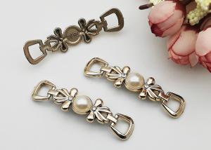 Wholesale Faux Pearl Silver Shoe Buckles And Clips Decorative Accessories Different Colors from china suppliers
