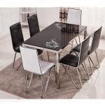 Fashionable Glass Dining Room Sets Beige / Black / Blue / Pink Optional