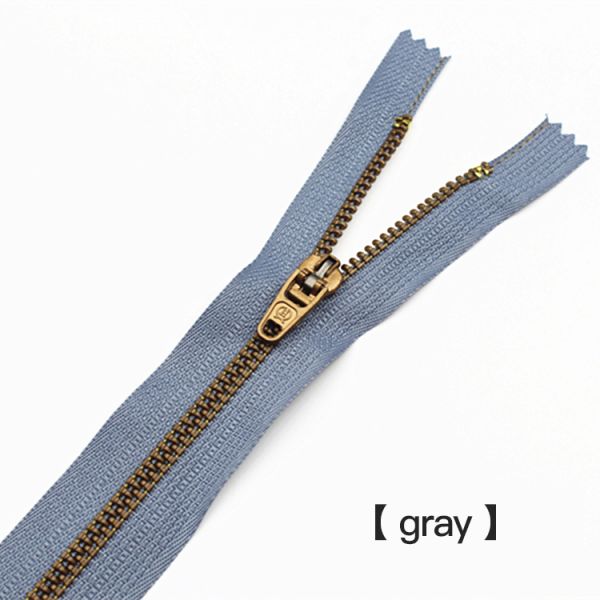 Customized Zipper Chain with Logo Zip Binder for Jeans Pants 4 Resin Gold Zipper