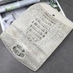Authentic Exotic Crocodile Skin Women Long White Wallet Female Large Card