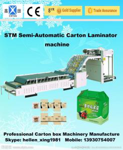 China Recycled Cardboard Semi Automatic Paper Folding Machine And Carton Gluing Machine on sale
