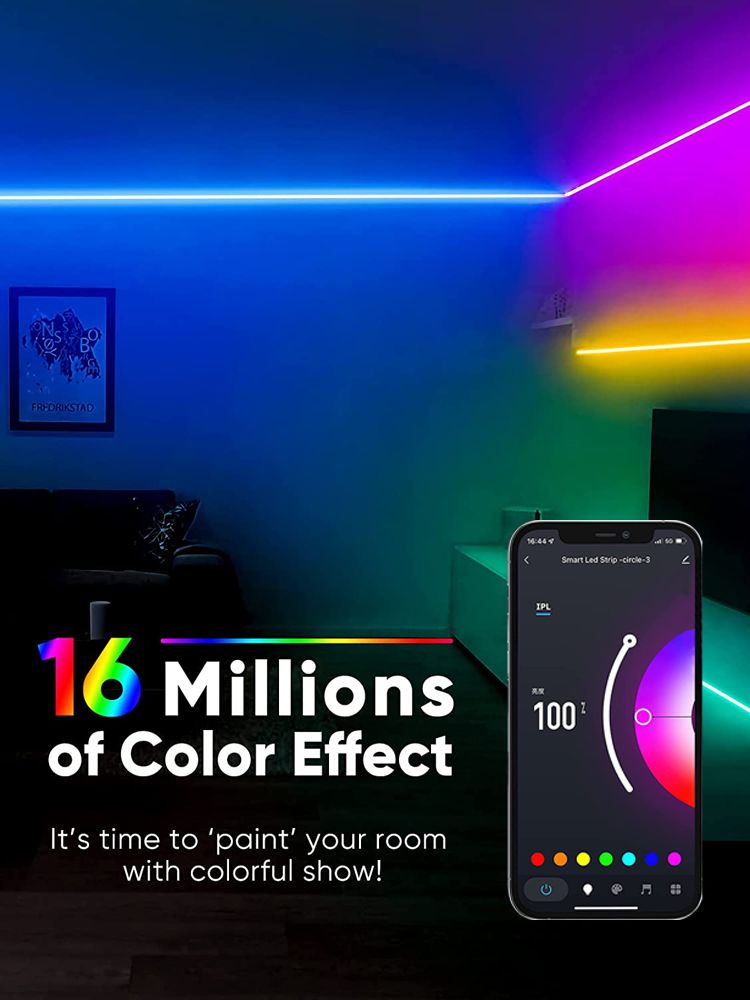 Bluetooth Tuya Dimmable LED Strip 2000mm 3000mm Led Neon Flex RGB