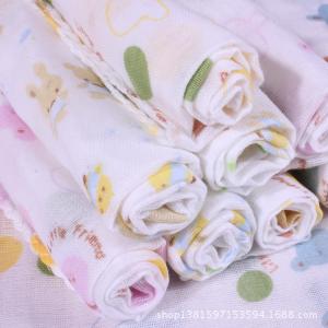 Wholesale Small Square baby muslin cloths Baby cotton double gauze cartoons handkerchief towel from china suppliers