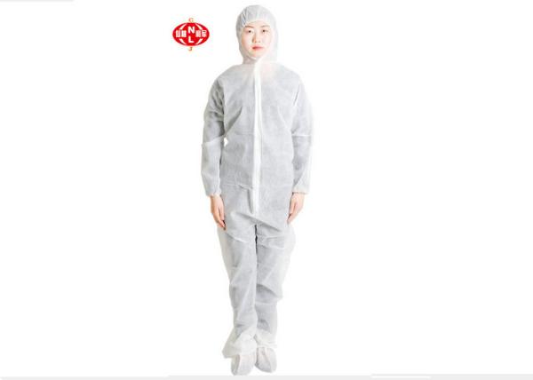 70gsm Non Irritating Hooded Disposable Safety Coveralls,Disposable anti static