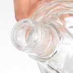 Transparent 700ml Tequila Vodka Glass Bottle with Super Flint Glass Base