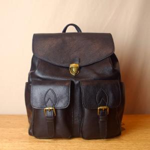 Wholesale 32cm Womens Waterproof Backpack Niche Vintage Leather Schoolbag from china suppliers