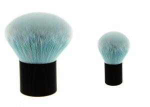 Wholesale Round Shaped Nylon Hair Kabuki Makeup Brush Private Label Makeup Brushes Blue Color from china suppliers