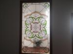Stained Decorative Panel Glass For Church Black Zinc Insulated / Bevelled /