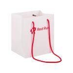 Square Bottom White Paper Bags Gift Flower Packaging Cotton Rope Handle