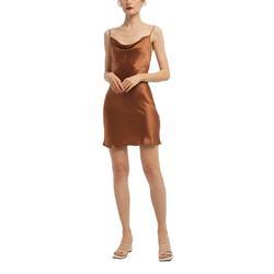 Ladies Backless Satin Short Dress Elegant Customized Slip Mini Dresses for Women D20231021