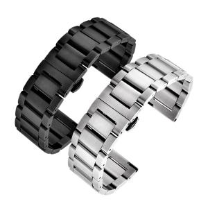 Wholesale Luxury 22mm Stainless Watch Strap Gold Rose Gold Black Silver from china suppliers