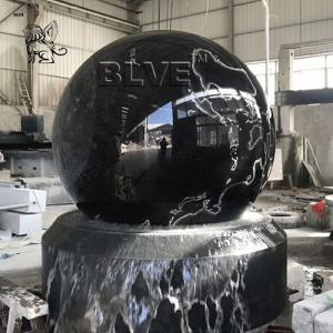 Wholesale Marble Floating Ball Feng Shui Water Fountain Garden Black Natural Stone from china suppliers