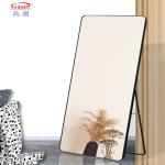 Fashion Bathroom Furniture Full Length Beveled Sticker Mirror with Customized