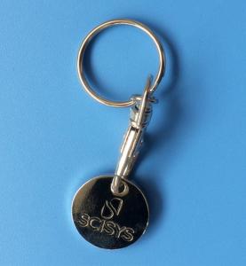 China caddy coin key chain, trolley coin keychains, coin holers, caddy coin holders on sale