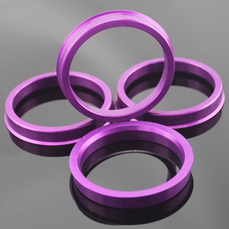 CNC Super Thin Aliuminum Wheel Hub Centric Rings With Anodize Coatings OD73.0 ID60.1